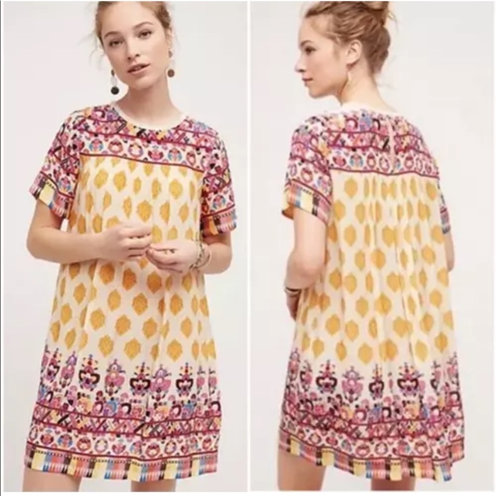 Anthropologie Multicolor Boho Dress
